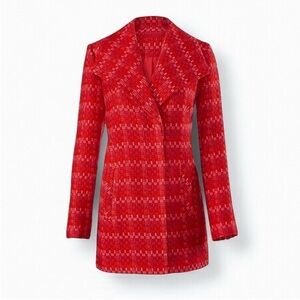 Cabi Sloan Tweed Red Women's Coat #3031